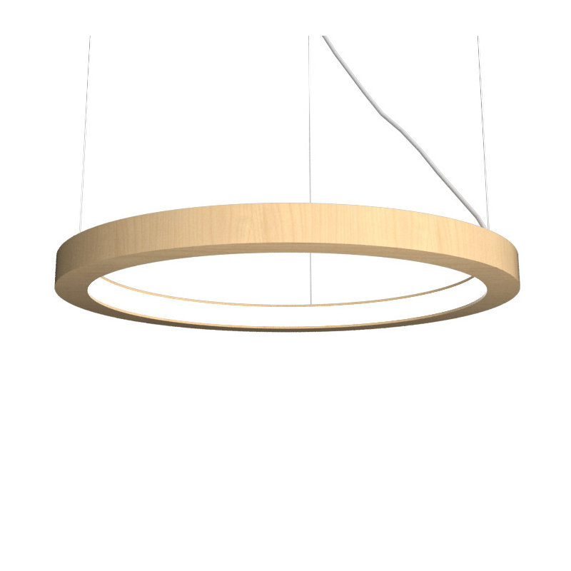1 - Light LED Chandelier, Maple, 1.17" H x 19.5" W x 19.5" D