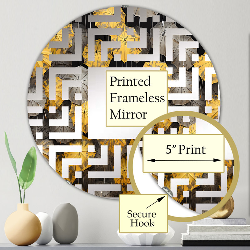 Miroir mural rond, 23,6 po x 23,6 po