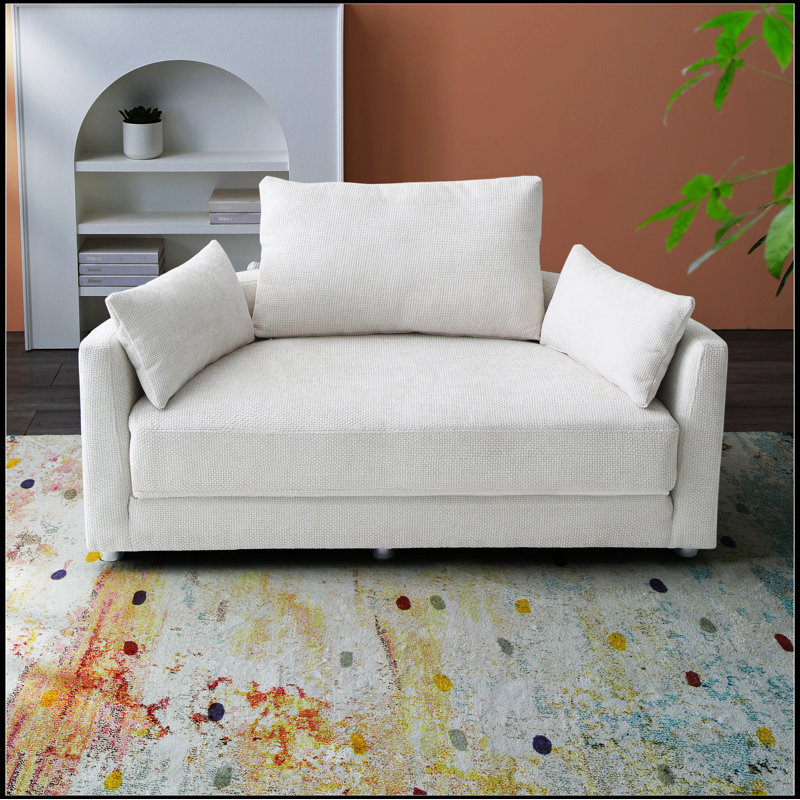 Chaise d'appoint rembourrée Dunnum, canapé-lit pliable, canapé-lit de plancher
