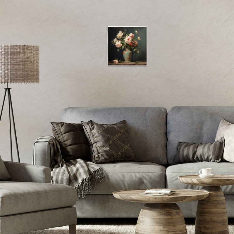 "Vintage Bunches in Vase", art mural sur bois par Lazar Studio