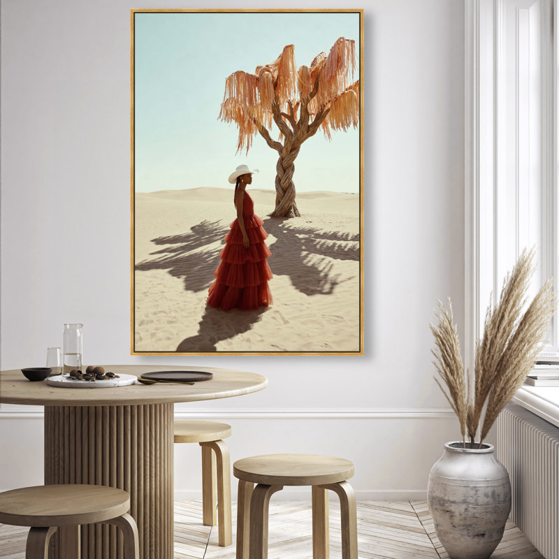Cowgirl Couture Print by Oliver Gal, 37"H x 55"W, Gold Floater Frame