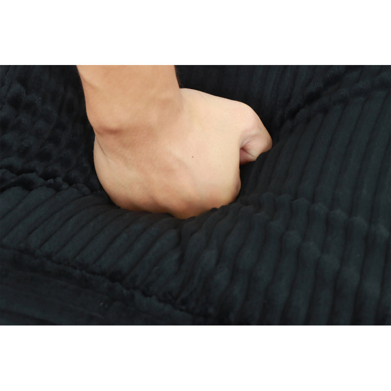 Repose-pieds (avec repose-pieds seulement), Velours côtelé noir