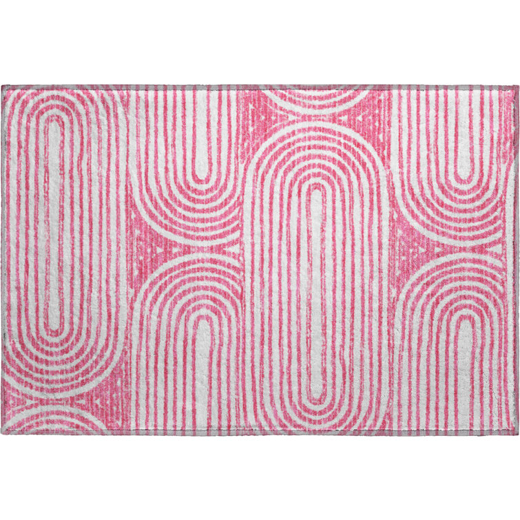 Premium Machine Washable Cerrito AMF540 Blush Rug
