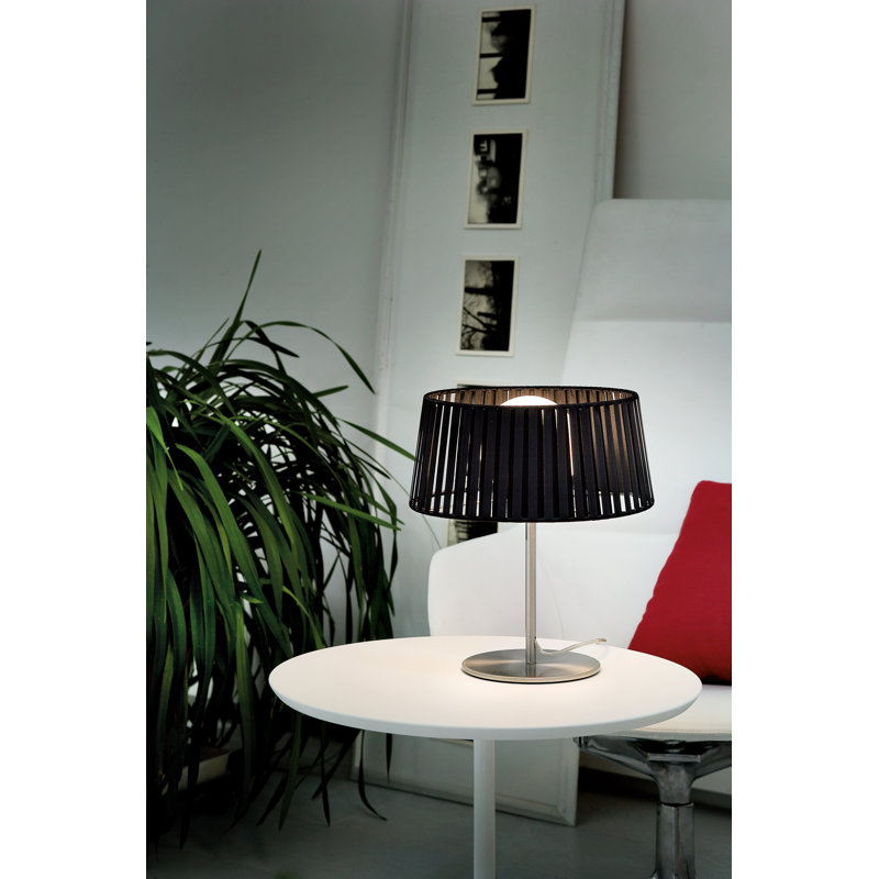 Lampe de chevet 12,6 po Ribbon, Nickel satiné, Moka