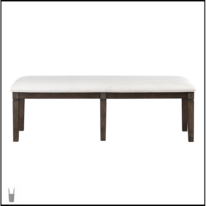 Ensemble de salle à manger 6 pièces de style classique avec finition espresso foncé, rallonge, banc et chaises rembourrées confortables pour un repas élégant