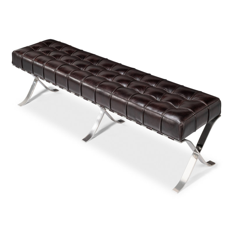 Catalunya Upholstered Bench, Brown