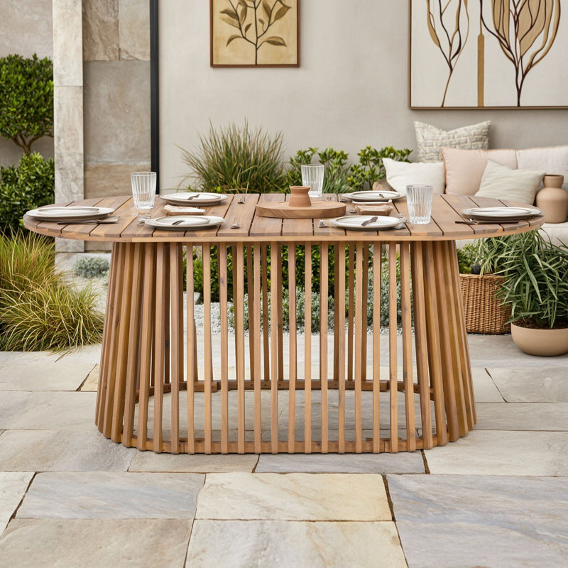 Table de salle à manger ovale pour l'extérieur