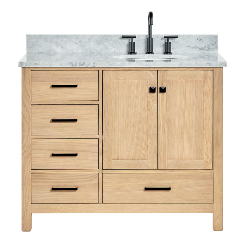Ensemble de meuble-lavabo simple 43 po Flynt, Chêne