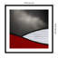 «Wavy red White toit» par Sayreville, impression sur bois encadrée-194482590