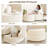  Swivel Accent Chair With Half Moon Ottoman, Round Chairs With Drawer Storage For Living Room, 360° Barrel Chair With Usb Charging Port (White Corduroy)-43178556