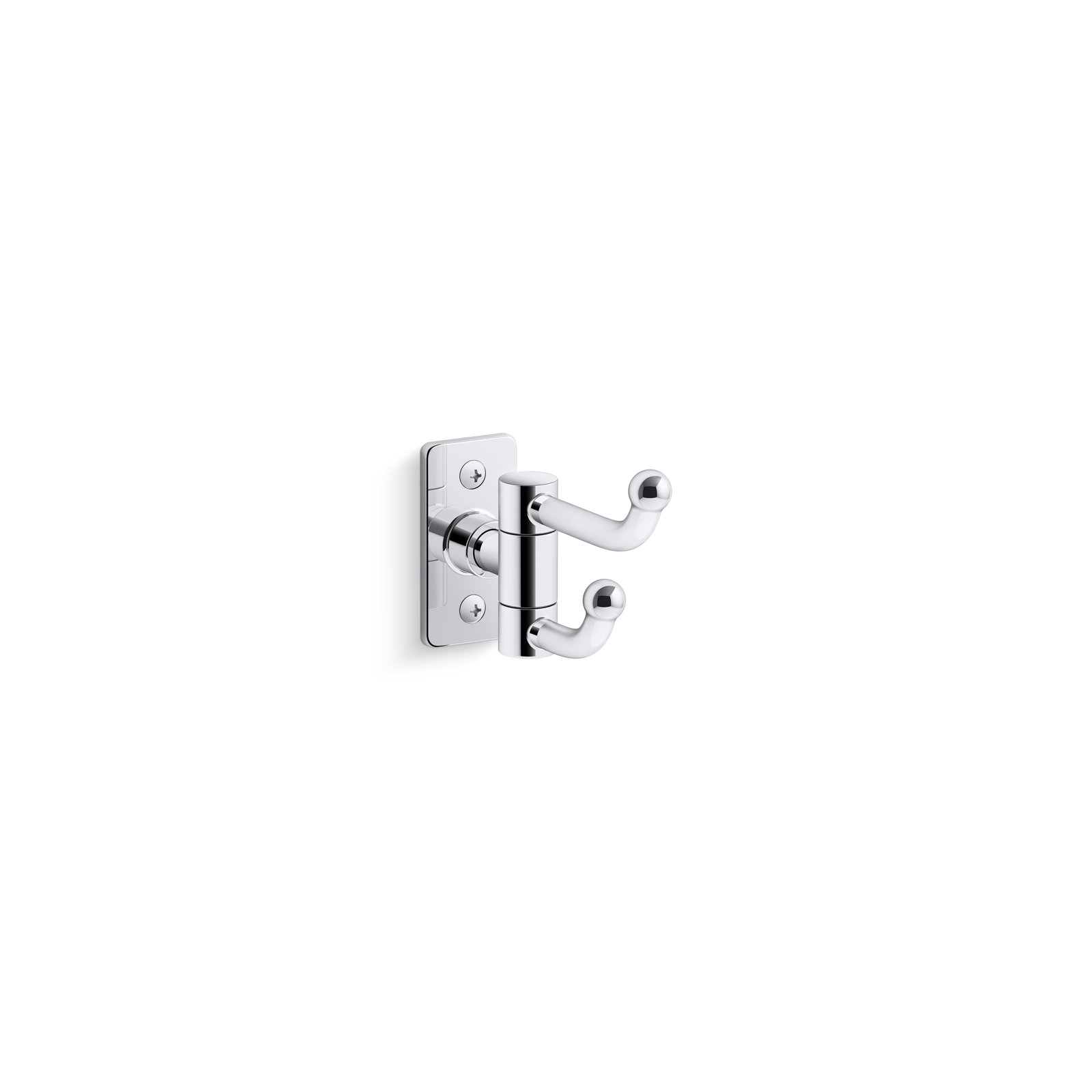 Castia by Studio McGee Double Robe Hook, Polished Chrome