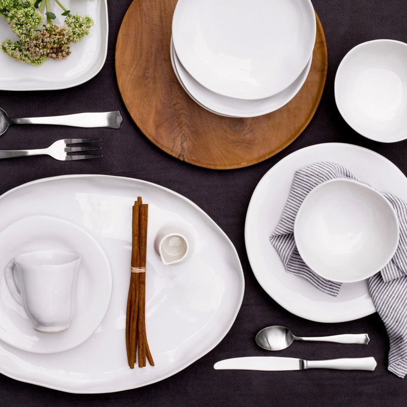 Forma Handmade Stoneware Dinner Plate, Cloud