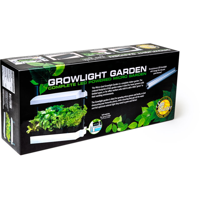 Kit de jardinage intérieur à lumière DEL, Blanc