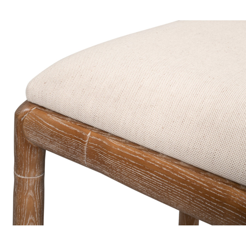 Brighton Upholstered Stool with Solid Wood Frame