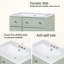 Meuble-lavabo 24 pouces avec lavabo en céramique Yinon, 2 tiroirs, 1 porte-471797074