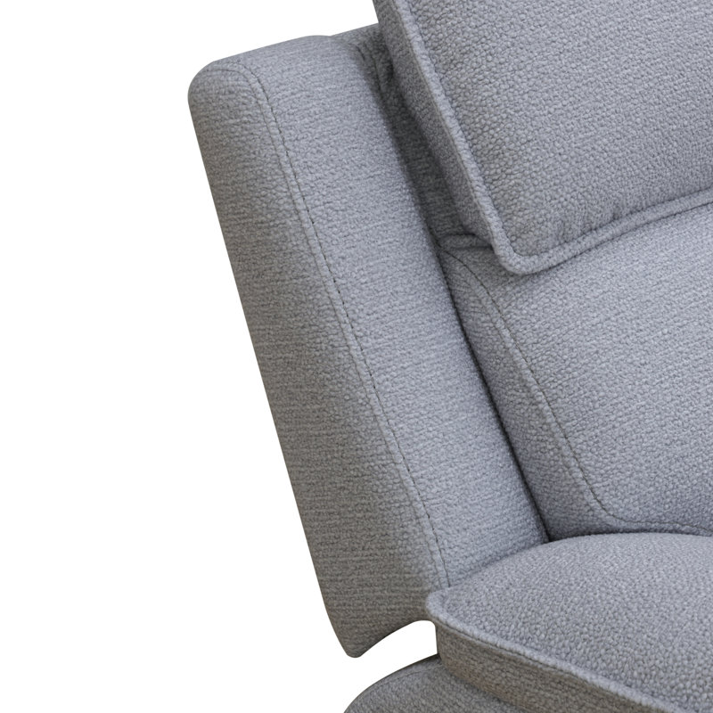 122.5" 4-Piece Lambswool Power Reclining Living Room Sofa with Wireless Charger