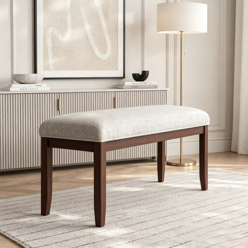 Banc rembourré pour chambre à coucher, Cherry