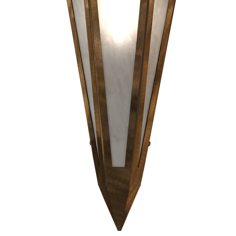 Brum 2 - Light Flush Mounted Sconce, Antique Copper, White