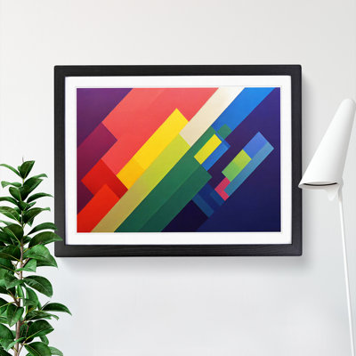 Abstract Minimalism Rainbow Art - Framed Print