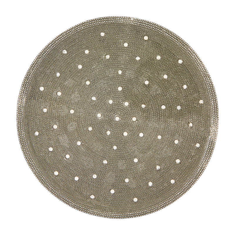 Crystal Round Coaster, Silver