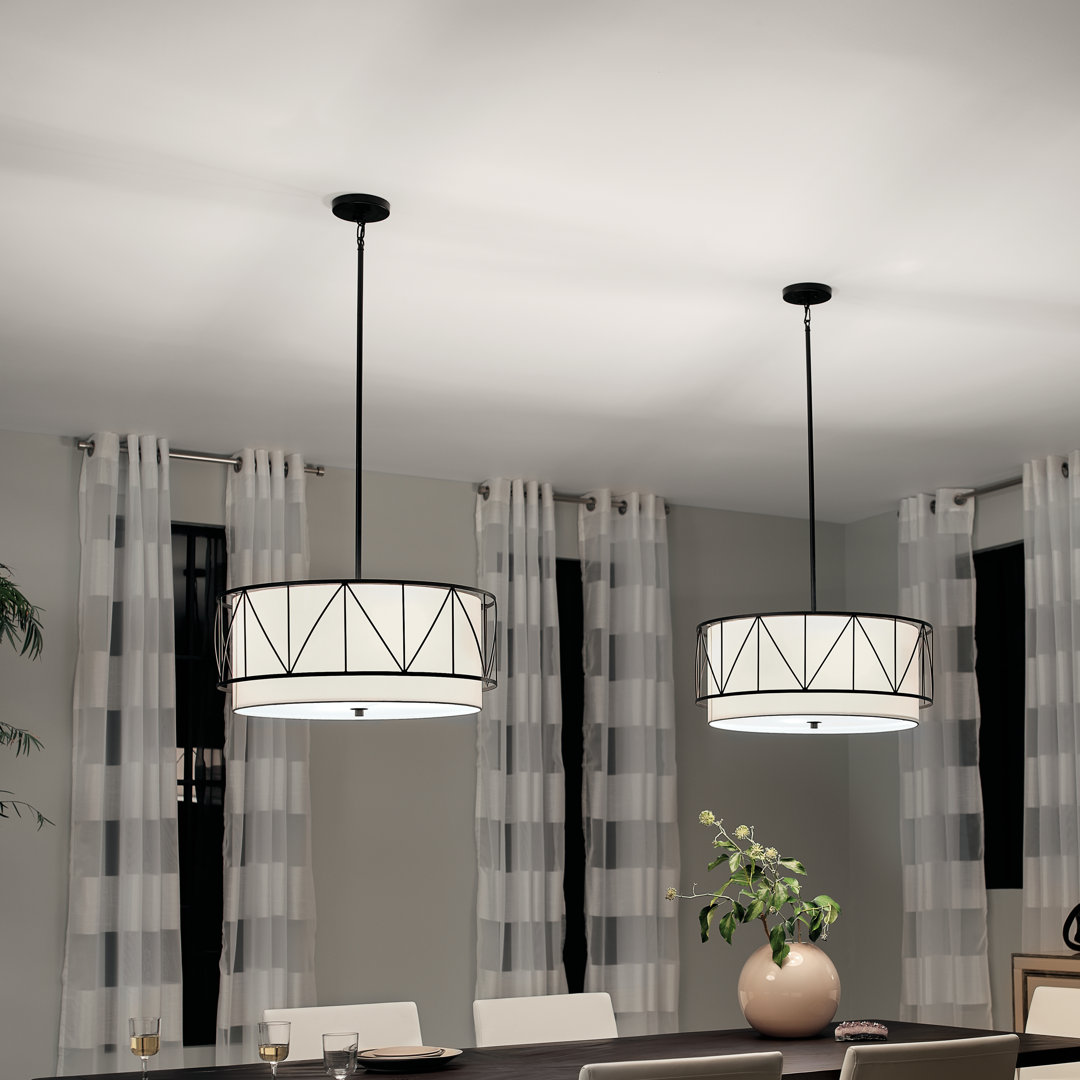 Birkleigh 1 - Light Shaded Drum Chandelier Kichler Lighting 