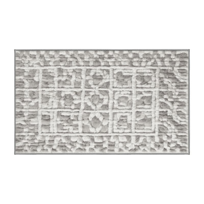 Tapis gris lavable à la machine
