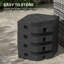 Ensemble 4 pièces de poids de base de parasol en porte-à-faux - capacité 132 / 176lb, noir