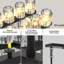 Cristal haut de gamme K9 noir et transparent pour un accueil chaleureux. Design moderne et industriel, câblé, 30 W 3, 120 V, 2 700 K, blanc chaud avec cadre en cristaux étincelants et divers espaces intérieurs. Milieu-1780453150