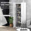 Armoire de rangement de 69 po de hauteur blanche avec un design moderne et une armoire polyvalente
