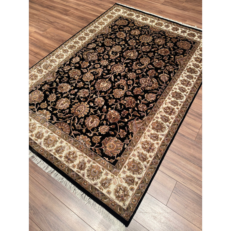 Tapis en laine beige noué à la main Original Original