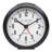 4-Inch Round Black Atomic Analogue Alarm Clock