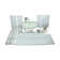 Small Vanity U-Shaped Wall Mount Bathroom Sink with Faucet and Overflow