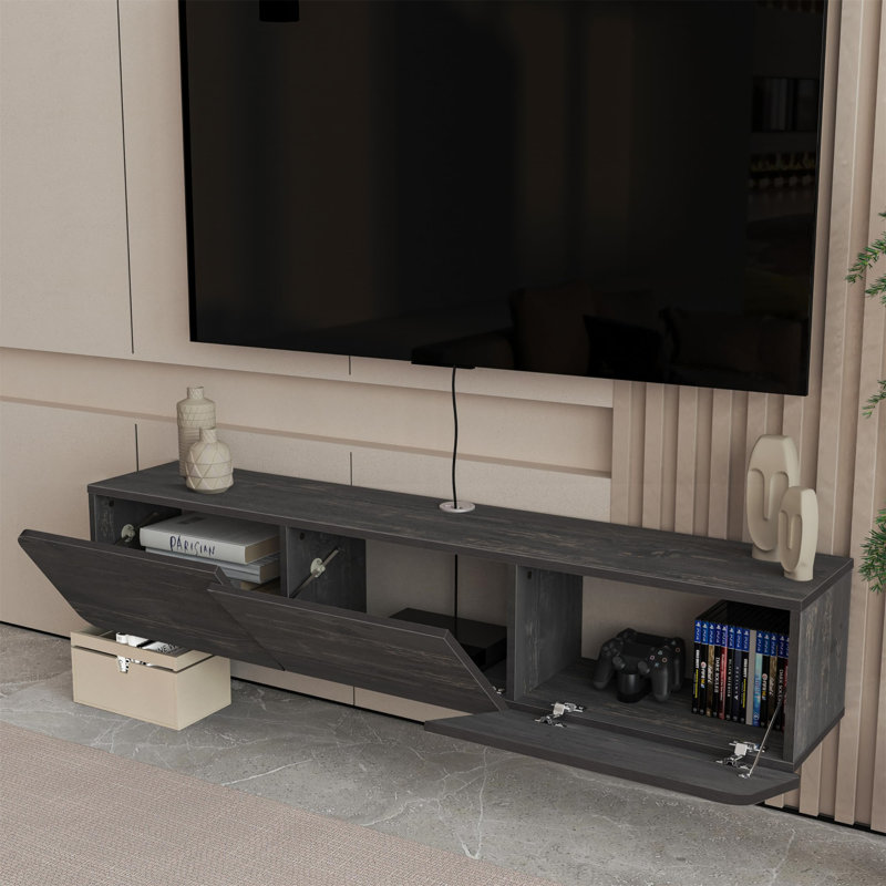 Unfinished Floating TV Stand for TVs up to 55"