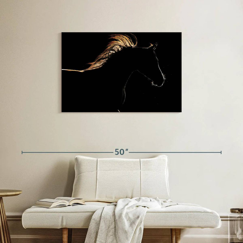Silhouette de cheval Brampt, H 24 po x l 36 po