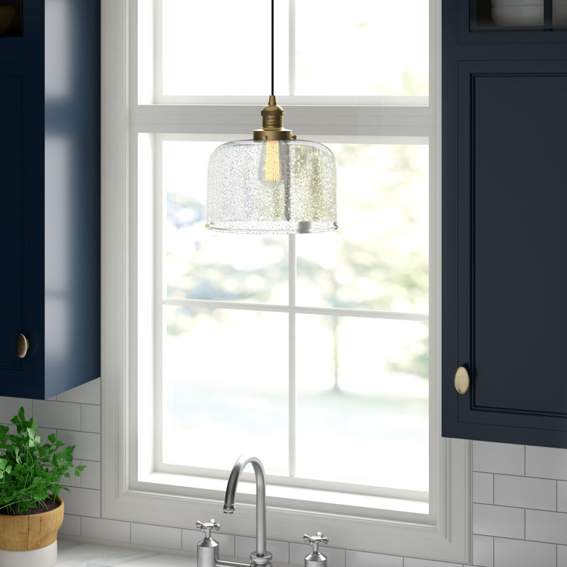 Clarkshire 1 - Light Single Pendant, Brushed Brass, Seedy