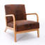Chaise rembourrée en microfibre de style rétro-2038358724