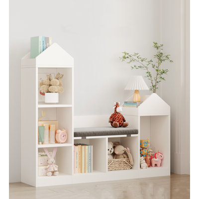 Kids Bookshelf,children Bookcase 6-cubby Toy Storage Organizer