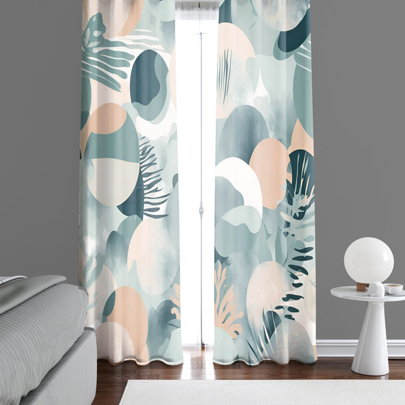 Paire de rideaux semi-transparents en polyester Dushawn, L 20 po x L 52 po