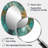 Golden Sunshine Wild Turquoise River Abstract IV - Gold Oval Wall Mirror Decor-286196080