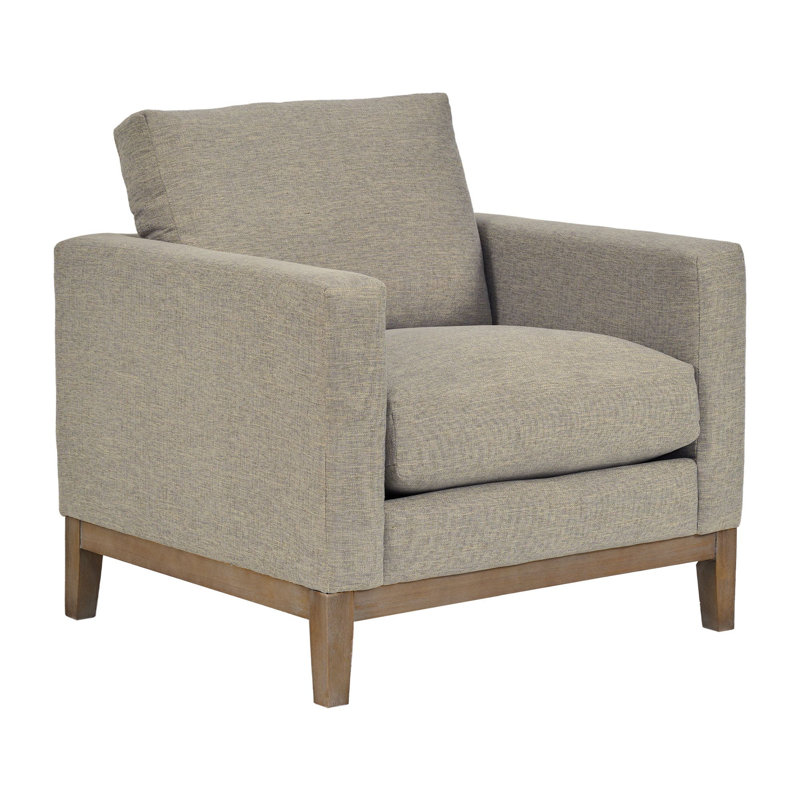 Bellah Upholstered Armchair, Gray 100% Polyester
