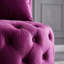 Chaise d'appoint capitonnée en velours pour le salon et la chambre à coucher - Confort luxueux, structure en bois massif, conception ronde moderne-781541125
