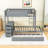 Bunk Bed With Twin Trundle, USB Outlets And Storage Drawers,Shelves-458214737-458214740