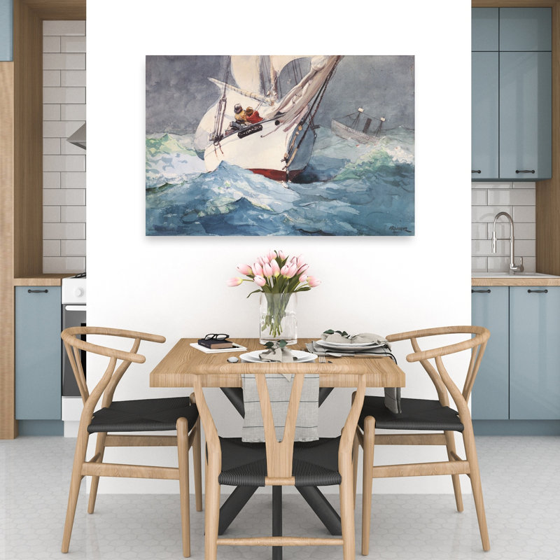«Diamond Shoal», reproduction d'art classique côtière abstraite de 1905, 32" H x 48" W