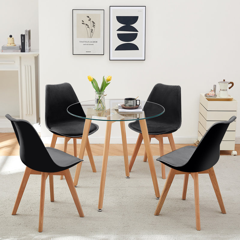 4 - Person Dining Set, Black