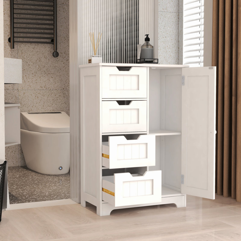 Armoire de rangement autoportante avec tablettes réglables