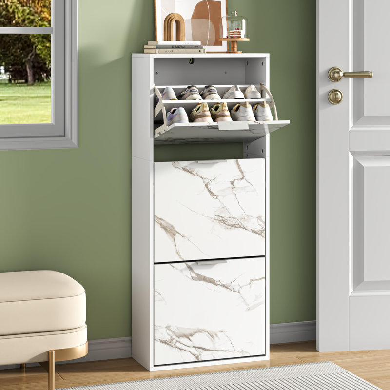 12 Pair Flip Down Shoe Storage