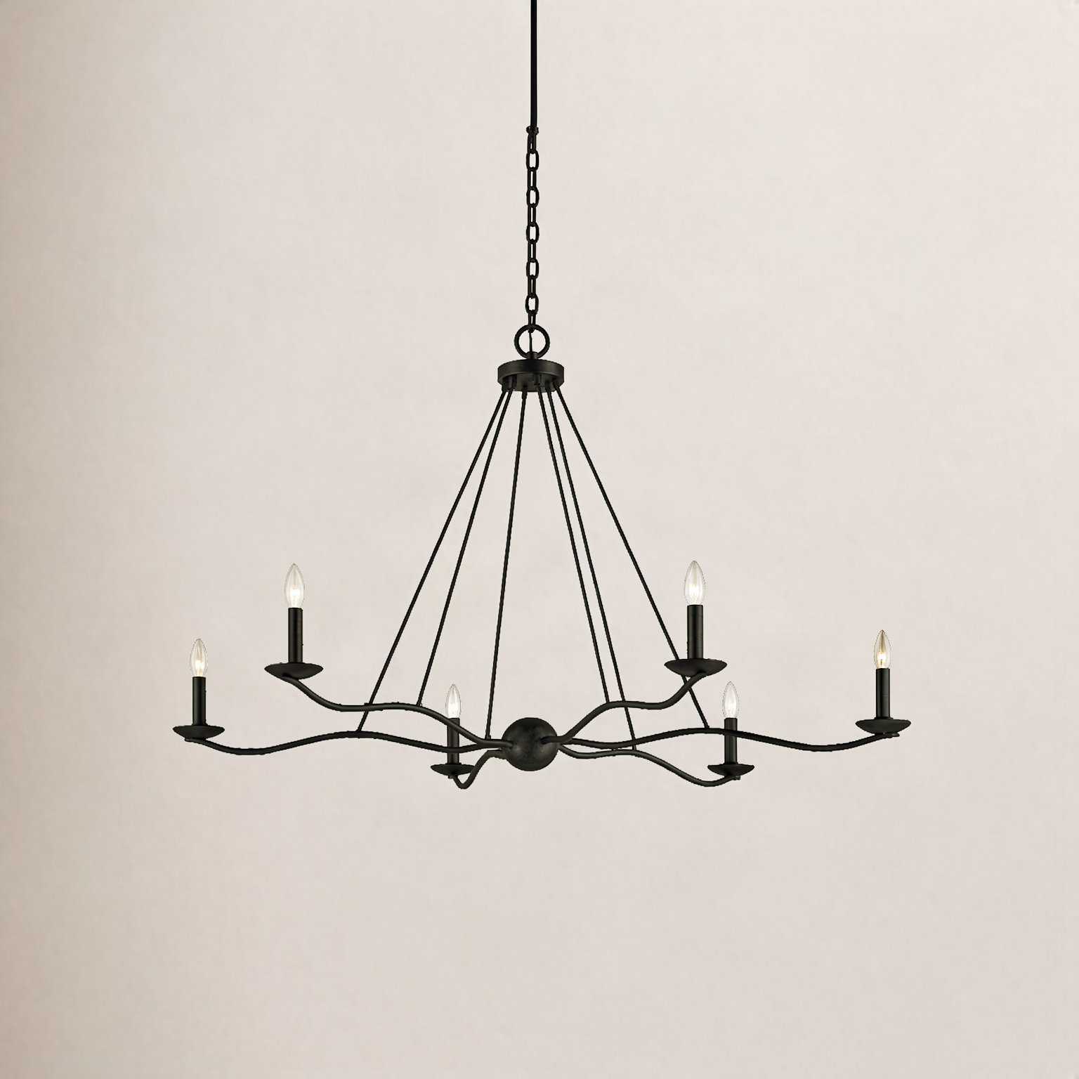 6 - Light Dimmable Chandelier