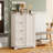 1 Door, 2 Shelves, 4 Drawers, White Small Kitchen Storage Cabinet