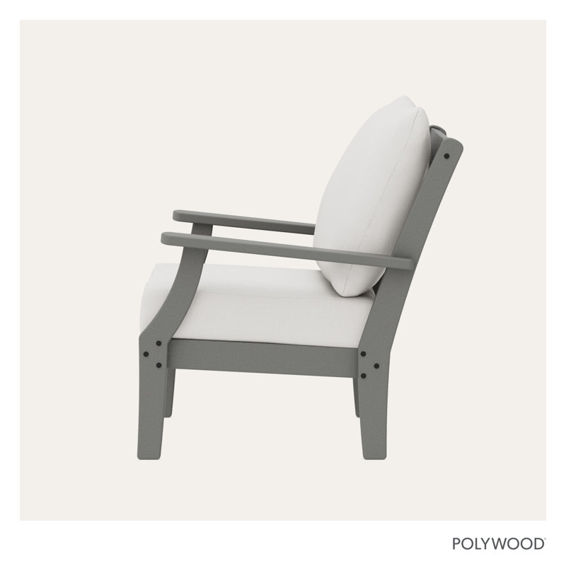 Fauteuil Braxton, Blanc / gris