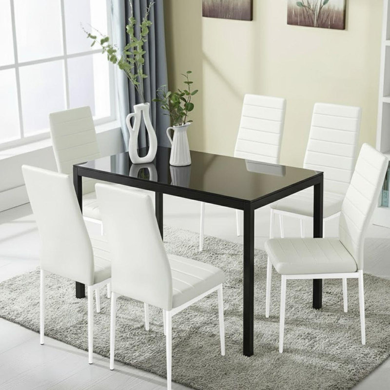6 - Person Dining Set, White